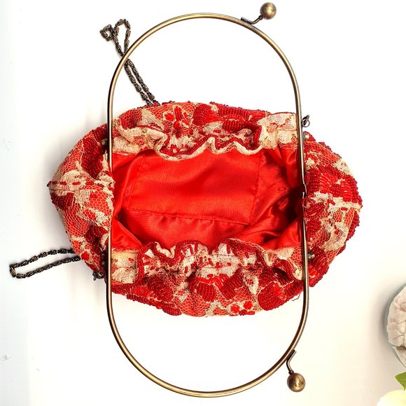 💜 Vintage Beaded Bag - Picture 3 of 4